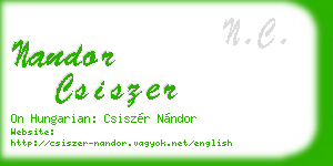 nandor csiszer business card